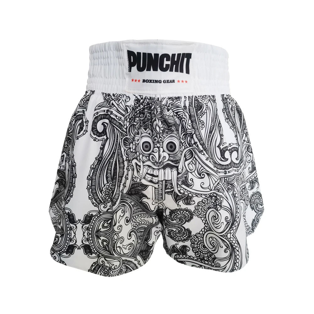 Pantalones cortos de lucha Punchit Muay Thai, pantalones de Kick Boxing transpirables, pantalones de entrenamiento MMA para hombres y mujeres, pantalones cortos, juego de competición Sanda Grappling