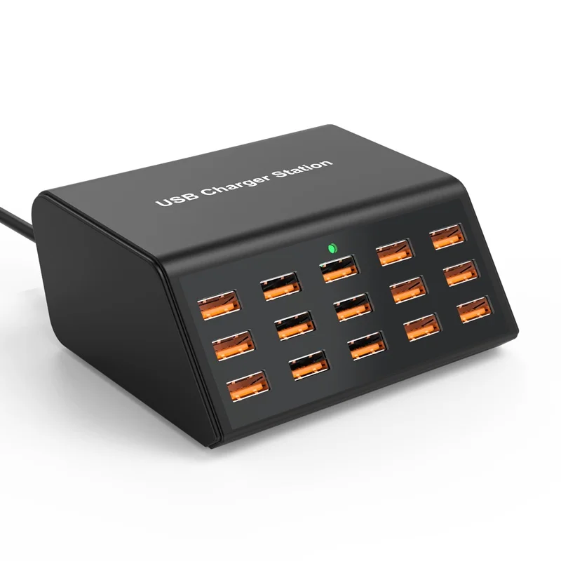 Cargador USB Universal de escritorio de 100W, estación de carga rápida USB de 15 puertos para Ipad Iphone 15 14 13 12 Pro Max Samsung S24 Tablet