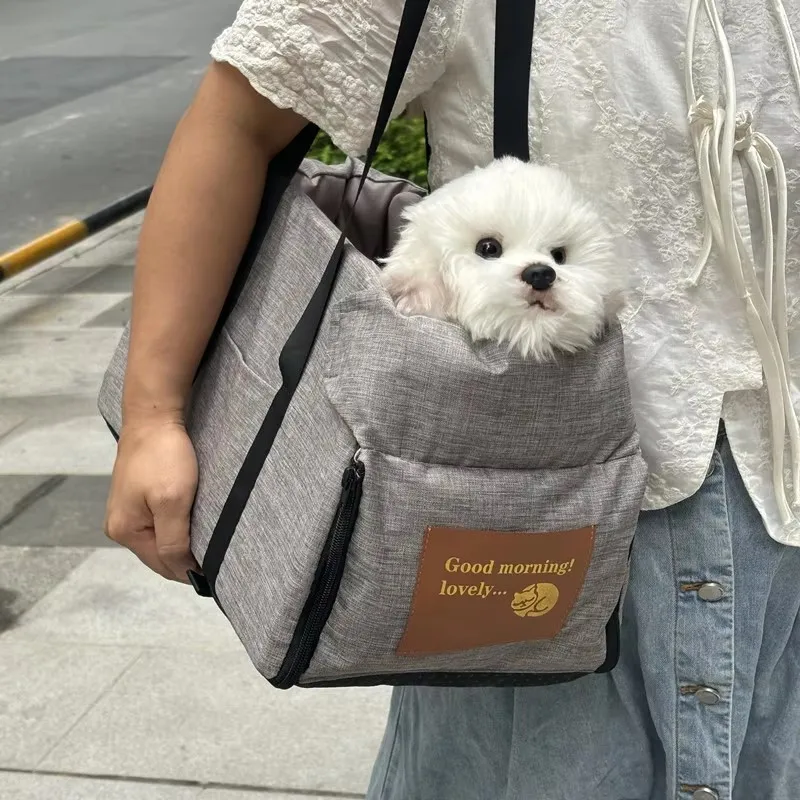 Cama para Perro en el Asiento del Coche, Cama Central para Perro en el Coche, Transportín Portátil para Perros Pequeños y Gatos, Bolsa de Viaje Segura, Accesorios para Perros