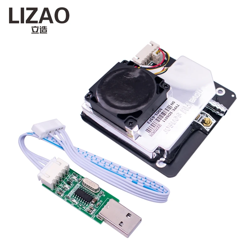 LIZAO SDS011 Módulo Sensor Láser de Alta Precisión PM2.5 con Salida Digital UART, Detector de Partículas de Calidad del Aire