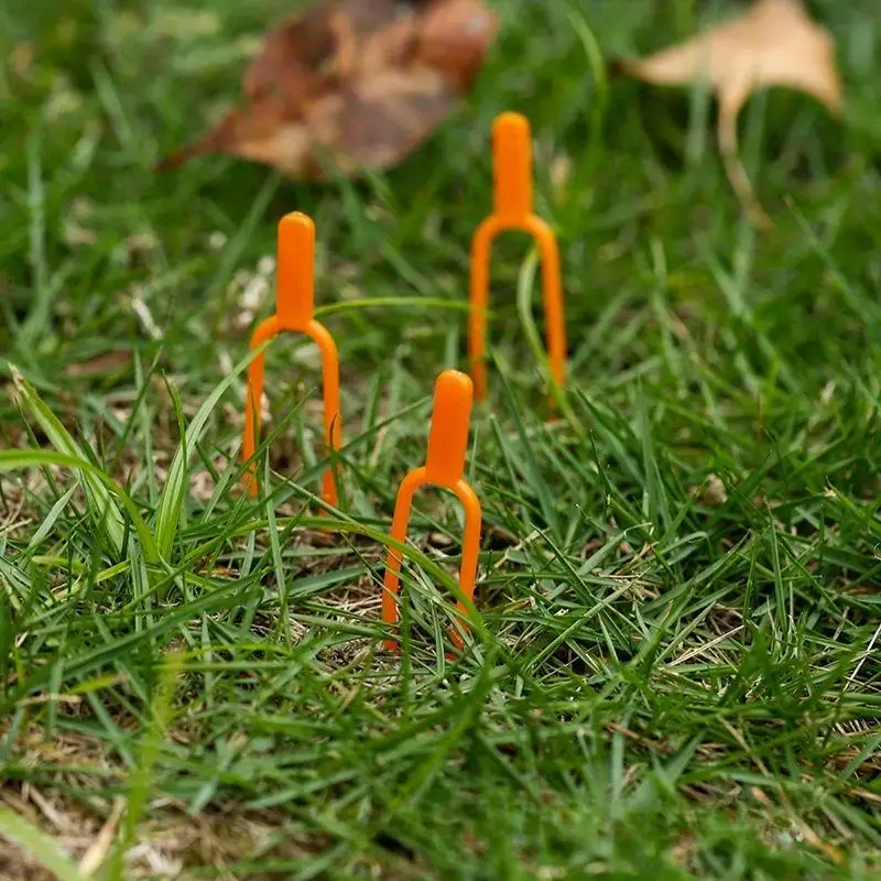 100 Uds Clip para plantas herramienta de tenedor de fresa jardinería plástico ambiental naranja abrazaderas de fijación fija duraderas herramientas fijas para plantas