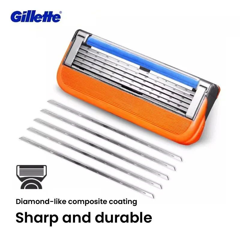 Juego de Afeitadoras Gillette Fusion 5, 5 Cuchillas Ultrafinas, Tira Lubricante, Recortador Trasero, Múltiples Especificaciones Disponibles