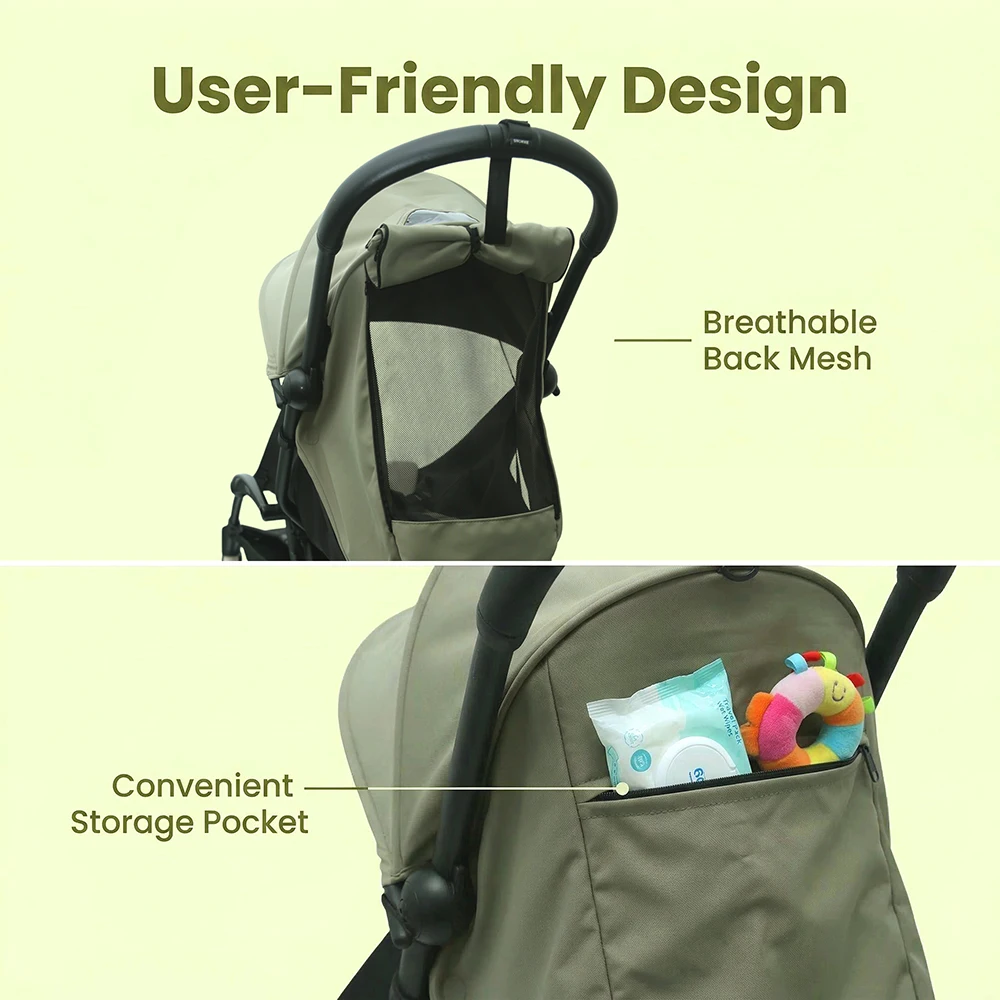 4 unids/set accesorios para cochecito 175 °   Juegos de sombrilla y cojines de asiento aptos para Yoyo Yoyo2 Yoyo3 Yoya Protector UV impermeable