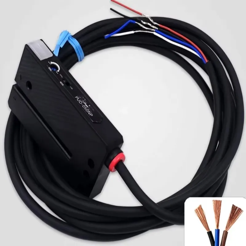 Sensor de contador de alta calidad PUD-100N PUD-100NP-M8 NPN PNP Sensor de etiquetas autoadhesivo cáscara interruptor fotoeléctrico PUD-050NP