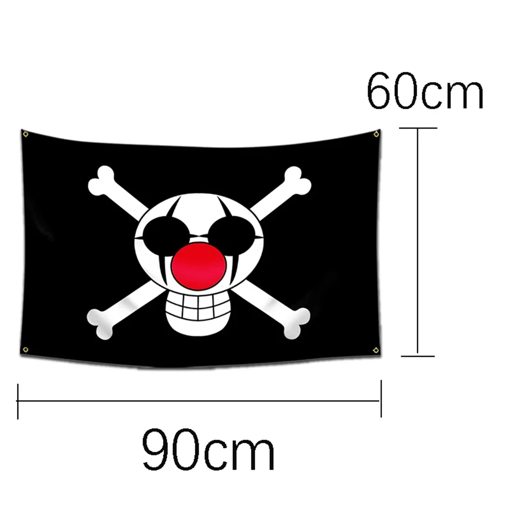 Pancarta Decorativa de Pared de Anime One Piece, Jolly Roger, Pintura de Dibujos Animados, Luffy, Zoro, Sombrero de Paja, Calavera Pirata, Juguetes para Niños, Regalo