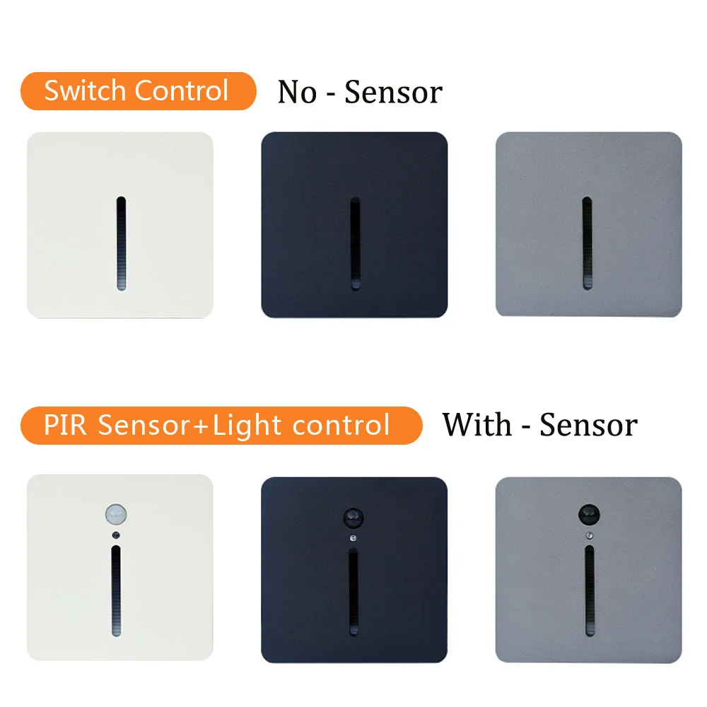 Lámpara de pared Led nocturna con Sensor de movimiento PIR, luz de escalera de 3W, detección de movimiento humano infrarroja delgada, iluminación para escalones, pasillo, escaleras y escaleras