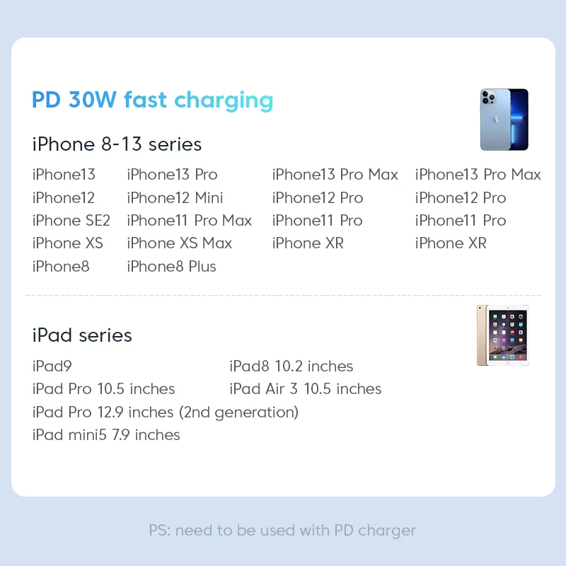 KUULAA Cable USB C PD30W certificado MFi para iPhone 14 13 12 11 AirPods iPad carga rápida USB C a Cable Lightning USB de silicona