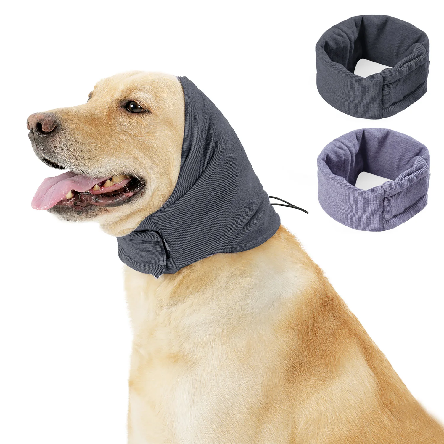 Sudadera Calmante para Perros con Orejeras Reductoras de Ruido para Aliviar la Ansiedad - Diadema Suave con Orejeras para Perros