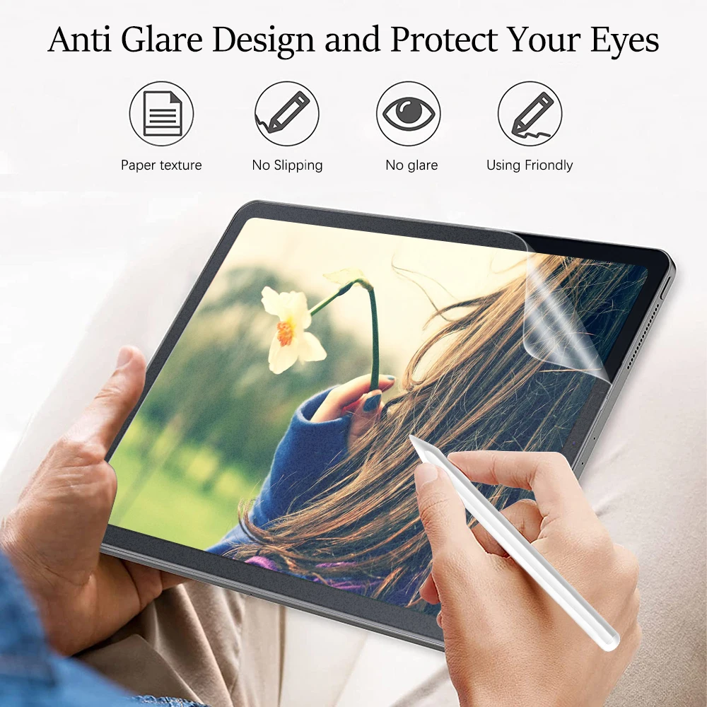 Protector de pantalla de papel para Samsung Galaxy Tab S7 S8 S9 Plus Ultra Samsung tab S6 Lite s7 s9 fe A8 A9 A7, sin vidrio, 3 uds.