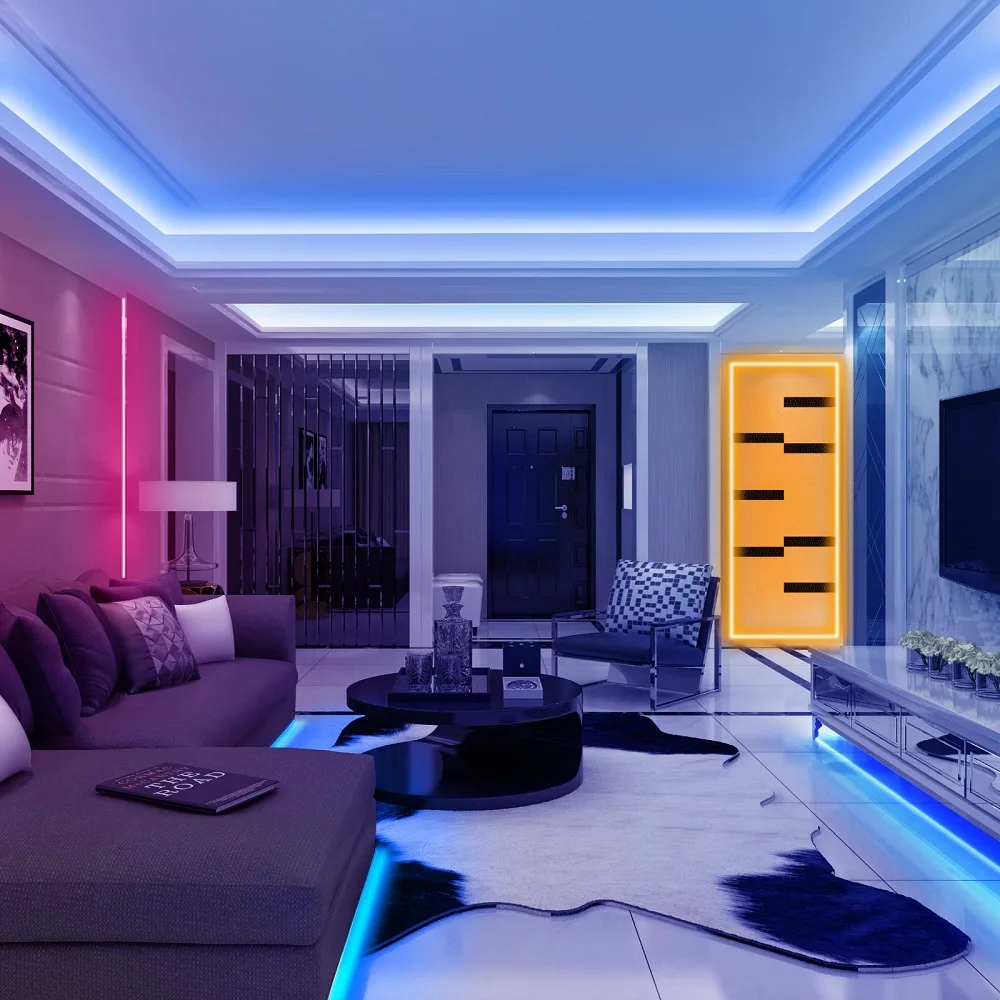 Tira de luces LED 5V1-5M RGB con USB 24 teclas Control remoto por infrarrojos para cambio de Color brillo SMD adecuado para decoración navideña