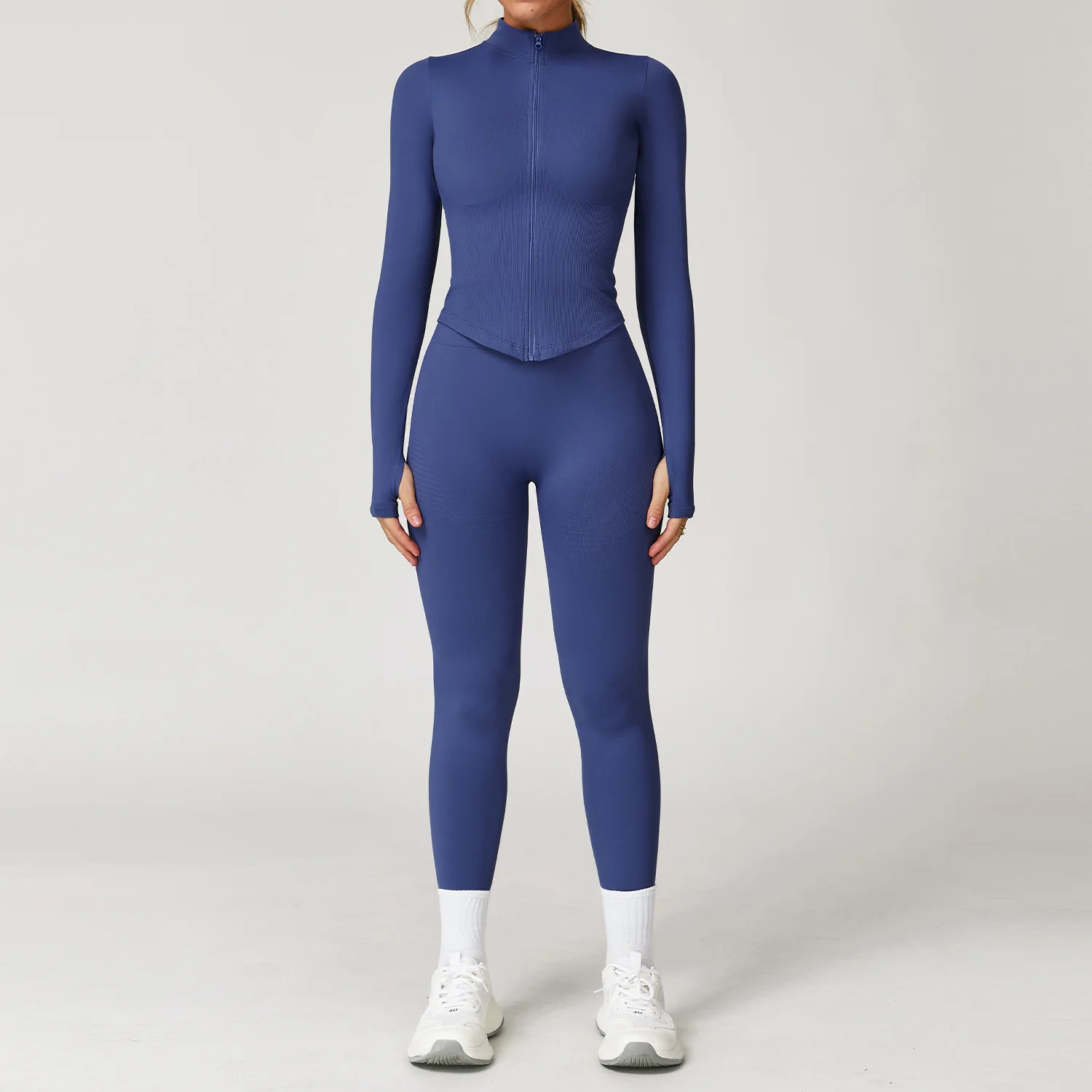 Conjunto de Yoga para mujer, ropa deportiva de gimnasio, trajes de Yoga sin costuras para Fitness, chándales de manga larga, Sujetador deportivo, mallas de gimnasio, 2/3/4 Uds.