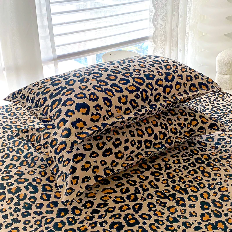 Sábanas de Cama Queen/King Size con Estampado de Leopardo para Cama Doble, Sábanas de Cama 150x200, Sábanas Individuales 180x200