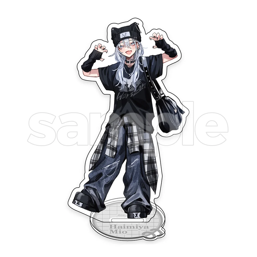 Haimiya Senpai es Aterradora Pero Encantadora, Haimiya Mio, Soporte de Acrílico de 15 cm, Llavero, Sudadera Negra, Atuendo de Caja de Ramen, Decoración de Mesa, Regalo