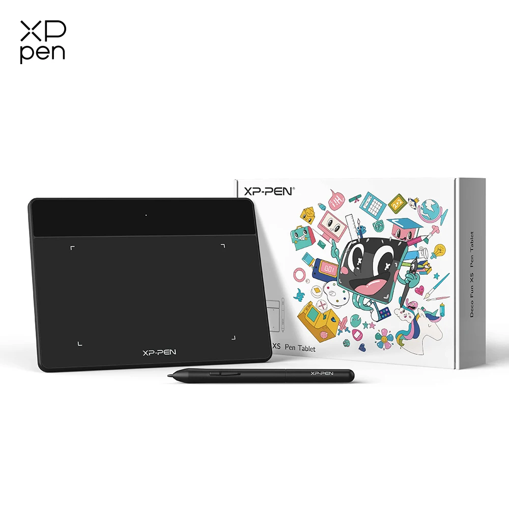 XPPen Deco Fun XS tableta de dibujo Digital tableta gráfica de 4 pulgadas para firma artística educación en línea para Windows Mac Android Linux
