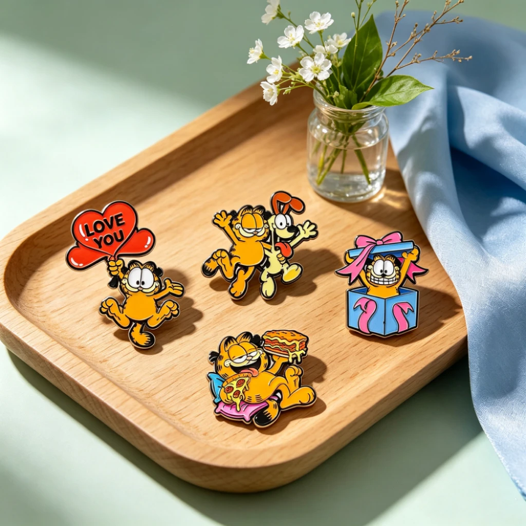 4 Piezas de Broches de la Serie de Gatitos Lindos, Envío Aleatorio, Novedad, Creativos, de Personalidad, de Animación, de Dibujos Animados, Set de Insignias de Gatos