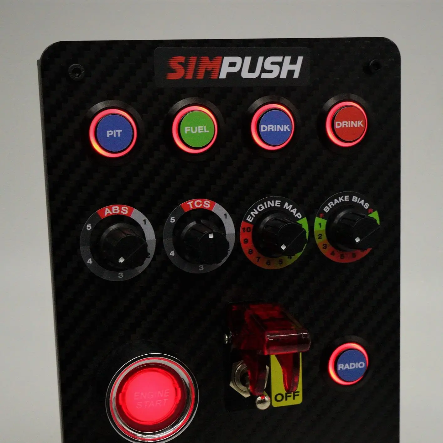 Caja de Botones SIMPUSH para Simulación de Carreras SIMAGIC FANATEC THRUSTMASTER SIMUCUBE