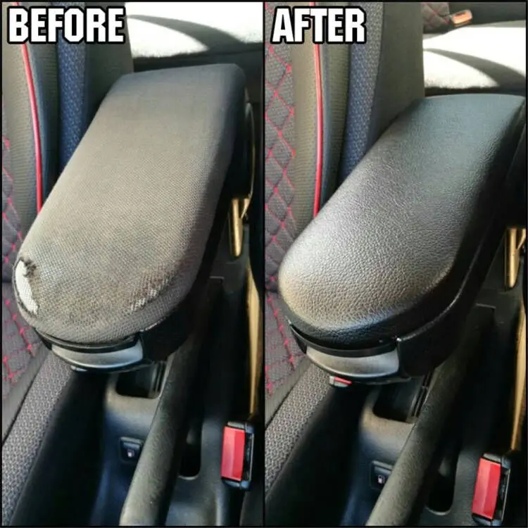 Tapa de reposabrazos para Volkswagen VW, Polo, sedán, consola central, cuero PU, 2010 - 2018
