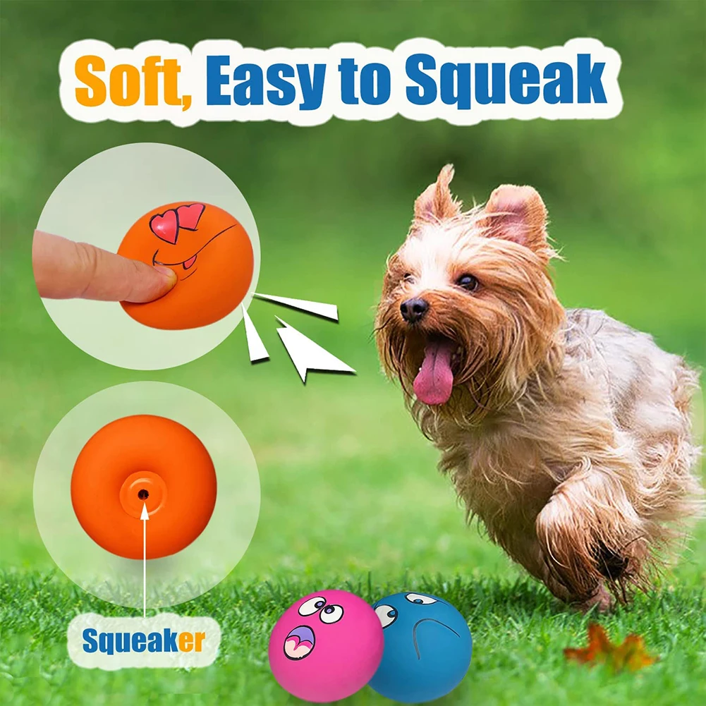 6 uds. De juguetes de látex para perros, juguetes de goma suaves para perros, juguete para masticar, pelotas de juego, juguete para cachorros, mascotas pequeñas, accesorios para perros
