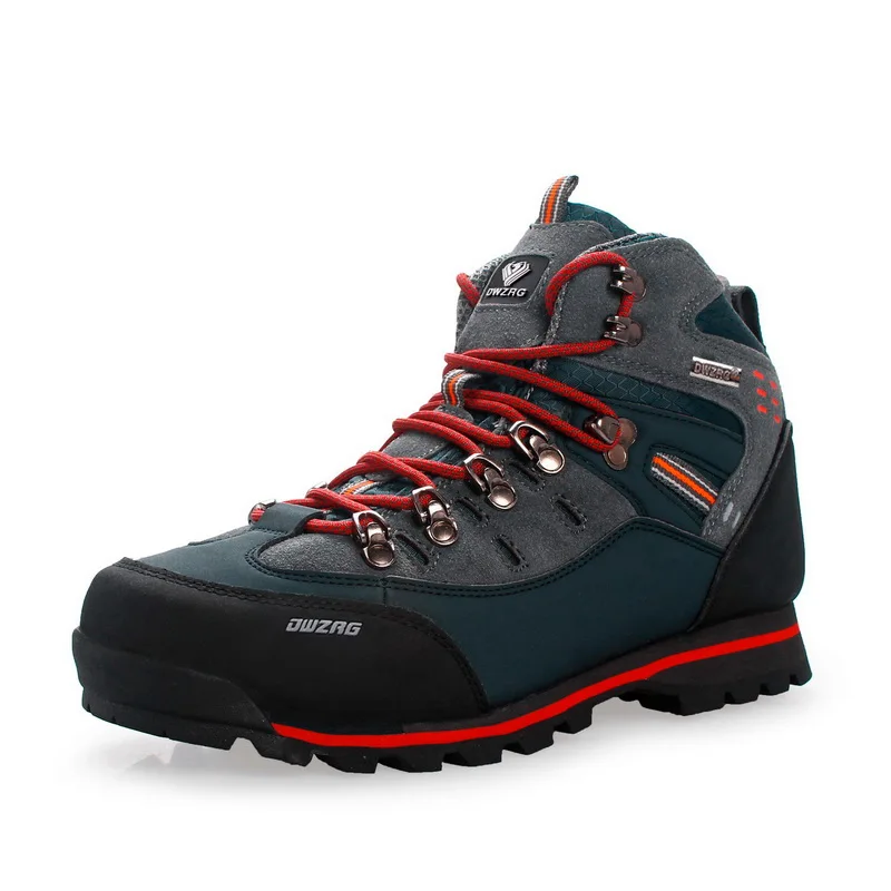 HIKEUP-zapatos altos de invierno para hombre, botas de nieve antifrío, impermeables, informales, acolchadas, cálidas, para caminar