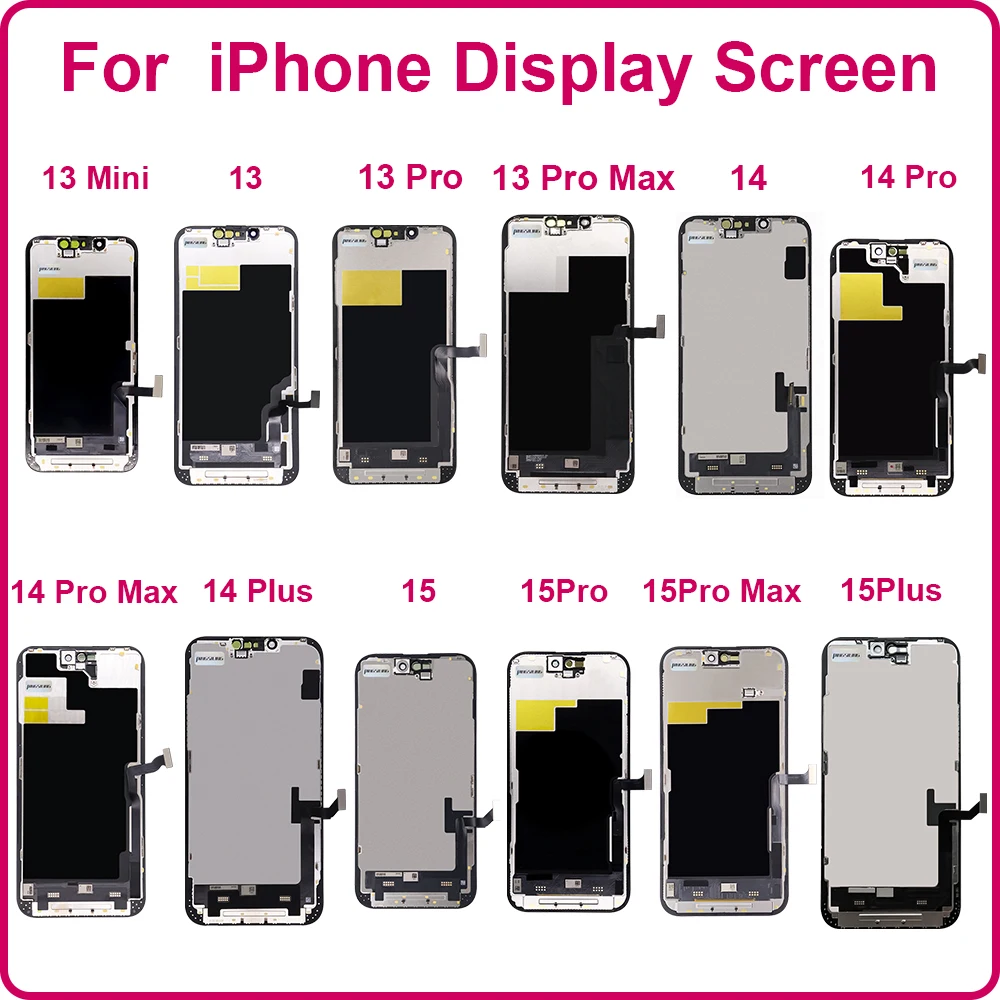 Pantalla LCD INCELL para iPhone X XR XS Max, 11, 12, 13 Pro Max, 13 Mini, 14 Plus, 15 con ensamblaje de digitalizador táctil 3D