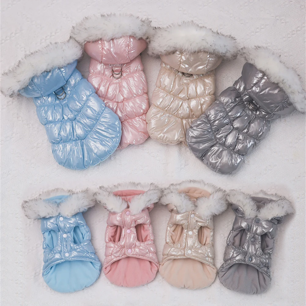 Nuevos Abrigos de Invierno para Perros y Gatos con Hebilla, Chaqueta Cálida y Gruesa para Mascotas Pequeñas, Ropa para Cachorros Malteses y Pudles