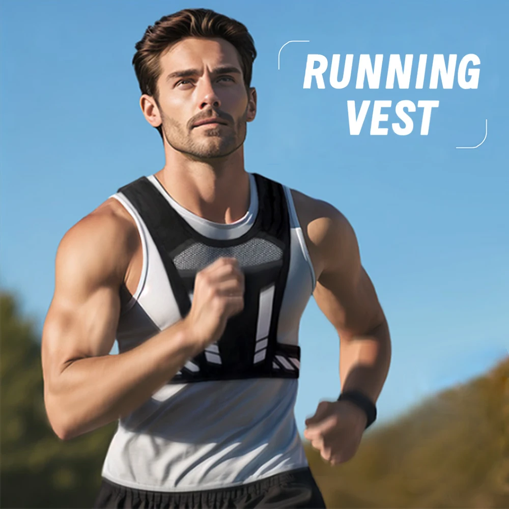 Chaleco reflectante para correr con soporte para teléfono y bolsillo para llaves |   Correa ajustable para hombres y mujeres, trotar nocturno, caminar, gimnasio, equipo de ejercicio