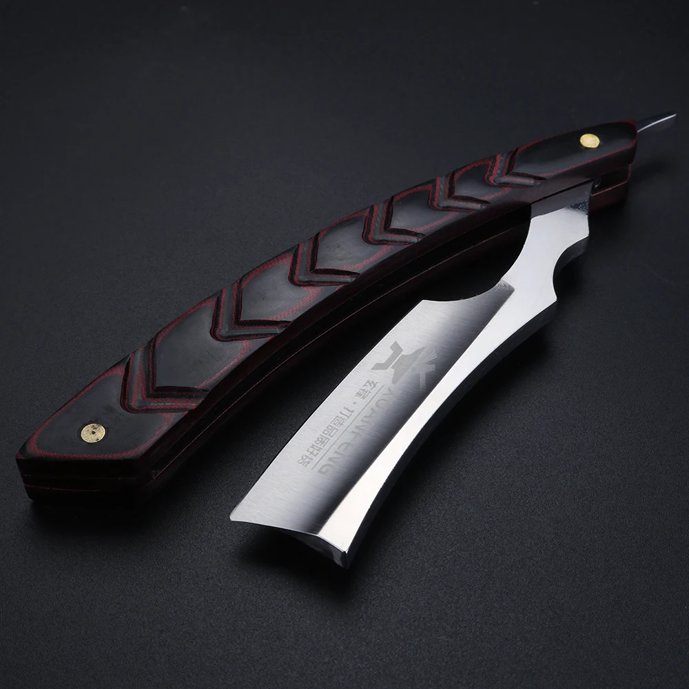 XUANFENG-maquinilla de afeitar plegable de acero 9cr18, maquinilla de afeitar recta afilada de alta dureza para hombres