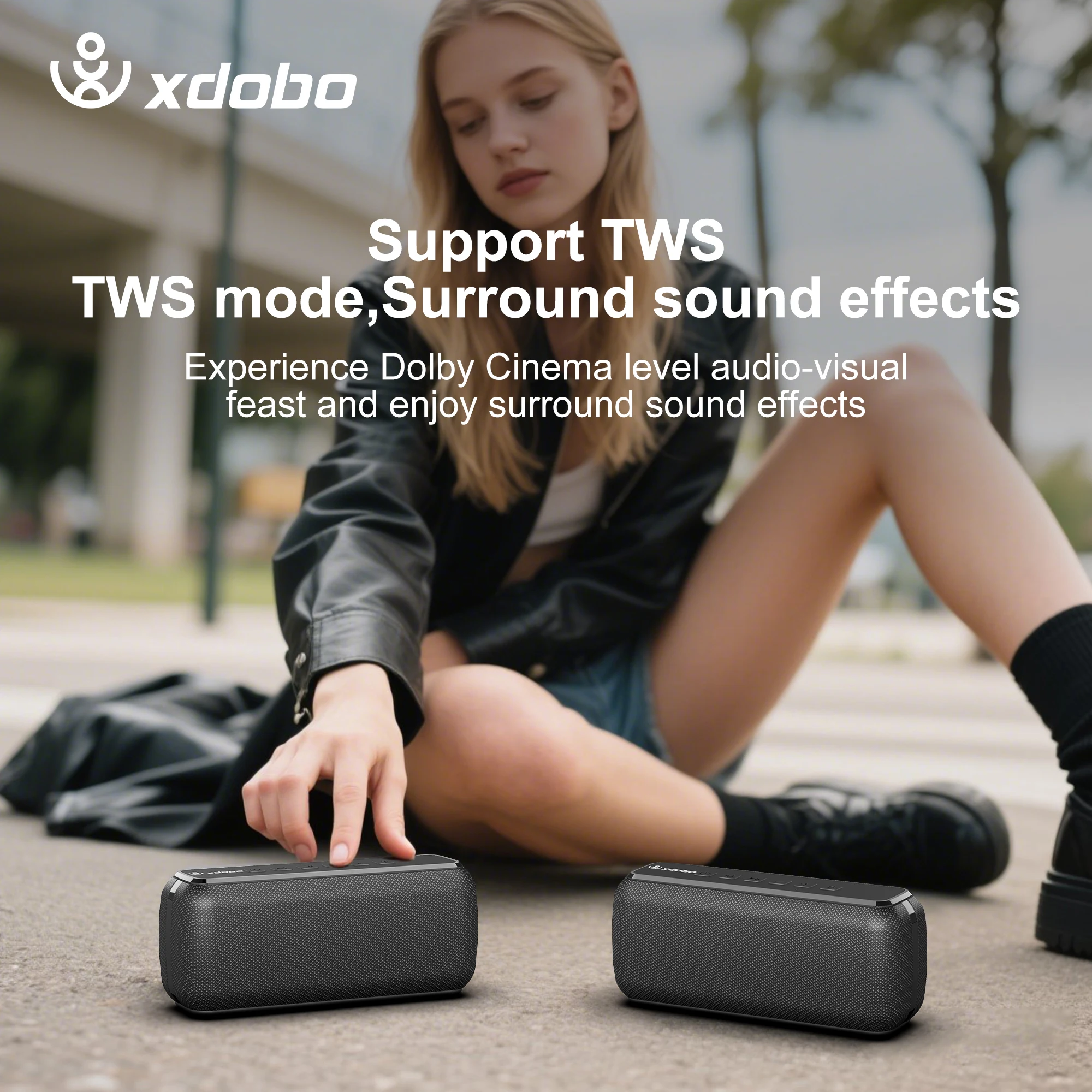 XDOBO X8 60W altavoces portátiles para exteriores Bluetooth Subwoofer de graves inalámbrico impermeable 6600mAh función TWS soporte TF/AUX