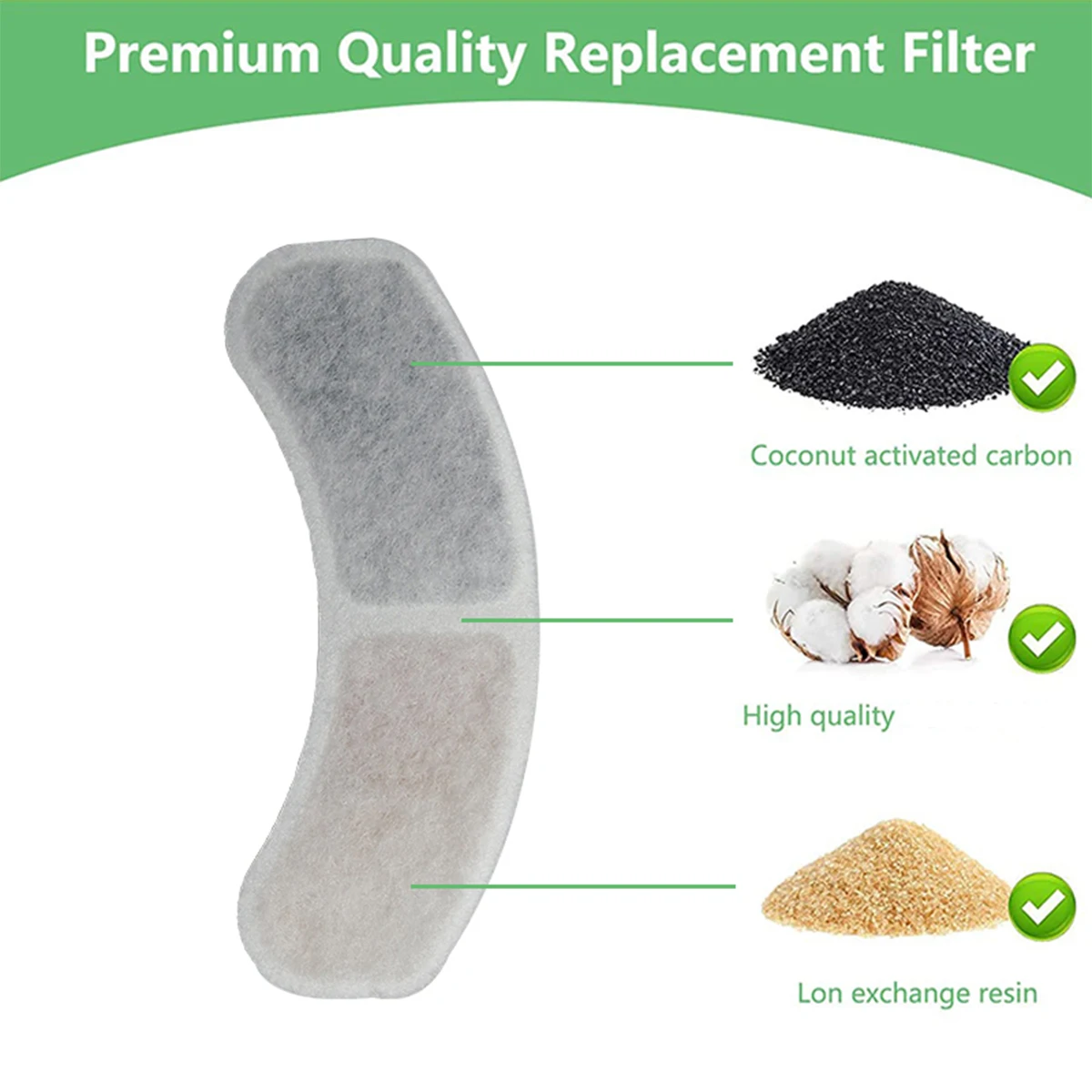 Filtro de carbón activado CT2028, filtros de repuesto para fuente de agua para gatos, accesorios para fuente de beber automática para perros y gatos