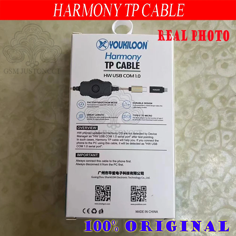 Cable Harmony TP/cables de punto de prueba Harmony + adaptador HW USB COM 1,0 para Huawei HarmonyOS para dongle herramienta chimera pro