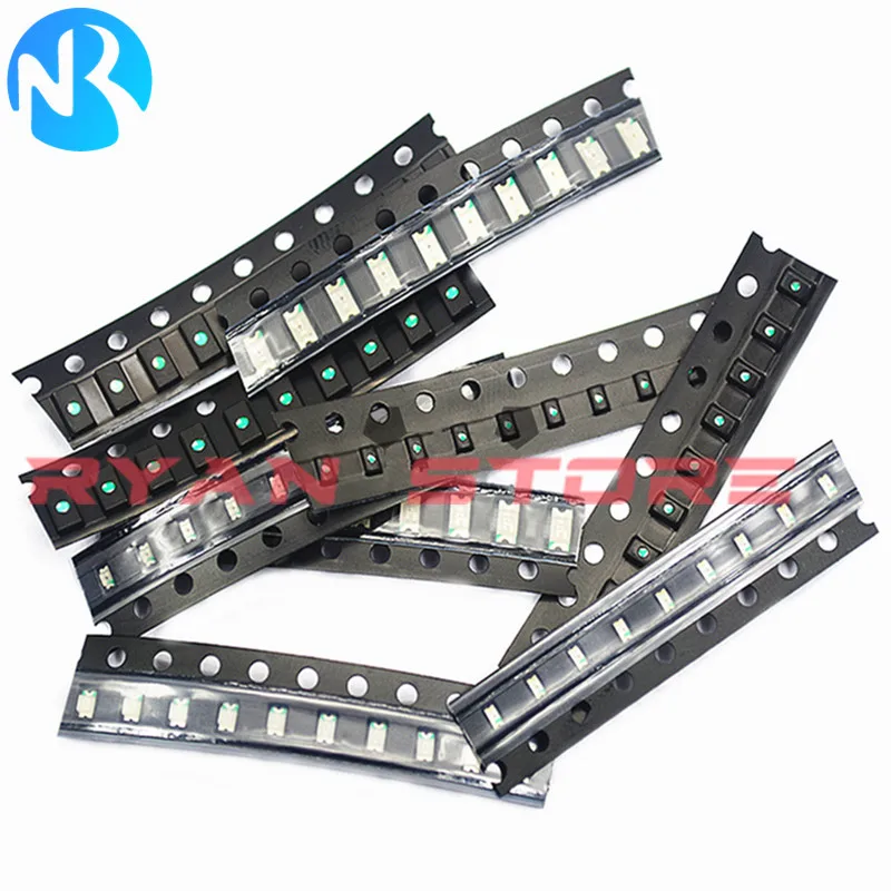 3000 uds/4000 Uds 0402 0603 0805 1206 SMD LED naranja rojo blanco azul verde amarillo púrpura rosa blanco cálido diodo emisor de luz