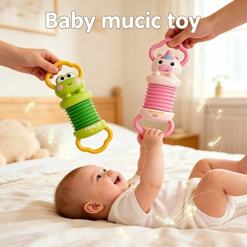 Acordeón Musical de Unicornio - Instrumento Sensorial Montessori para Bebés, Regalo para Recién Nacidos de 0 a 12 Meses, Juguete Educativo para Niños Pequeños, Juguetes para Bebés