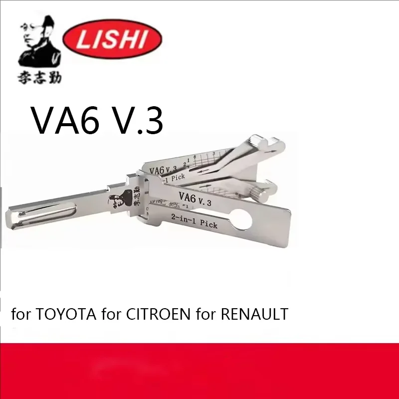 Herramientas de Apertura de Puertas de Coche VA6 V.3 Lishi 2 en 1 para PEUGEOT, TOYOTA, CITROEN, RENAULT, VAUXHALL/OPEL, NISSA