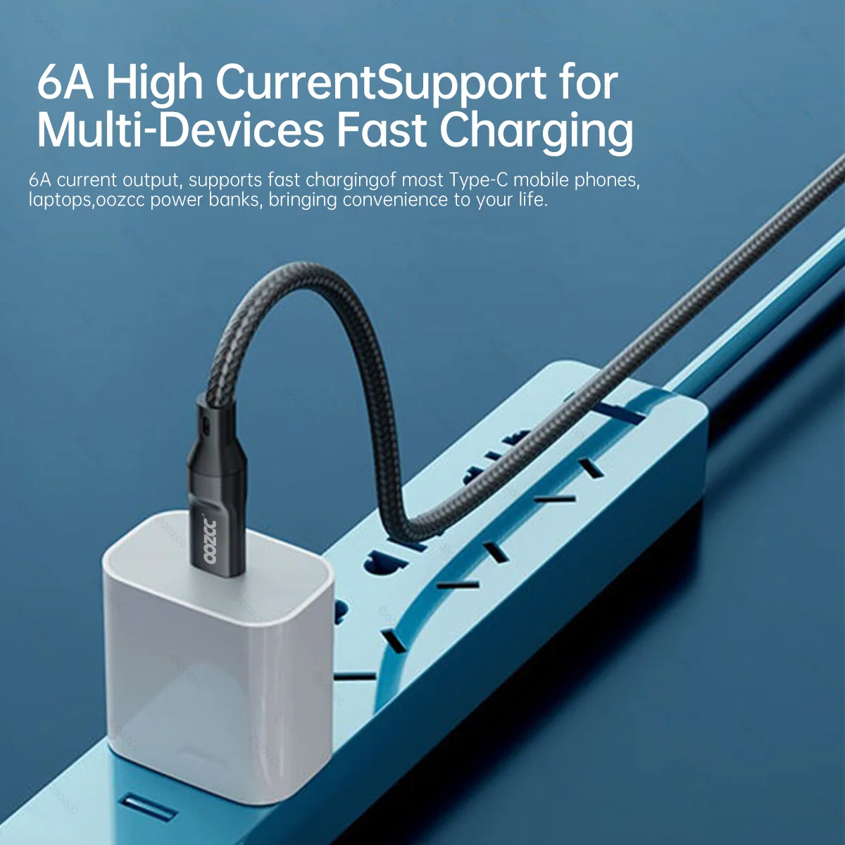 OOZCC Cable de pantalla LCD de vatios, transferencia de datos de cable USB tipo C de carga súper rápida máxima de 120 W, USB A a Lightning para IPhone14 Pro