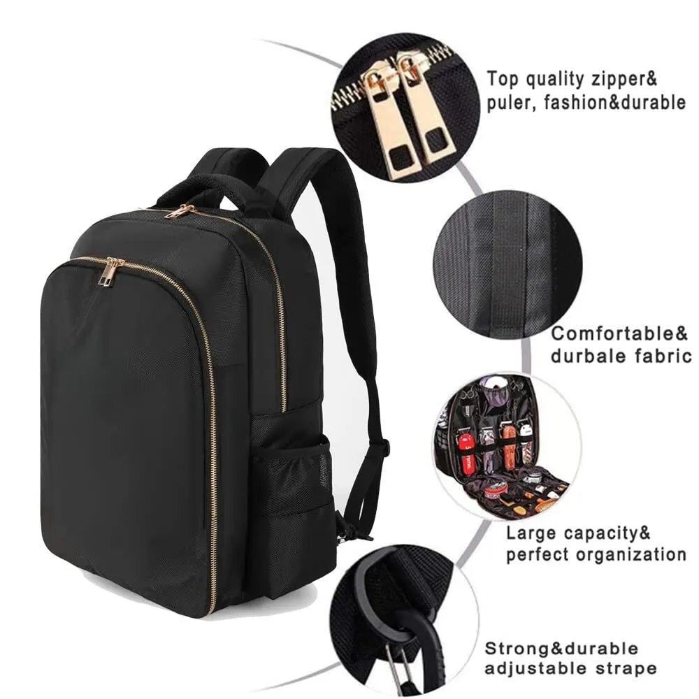 Mochila para suministros de peluquero, organizador portátil para cortaúñas, bolsa de herramientas de peluquero, bolsa de viaje de gran capacidad, bolsa de almacenamiento para hombros para salón