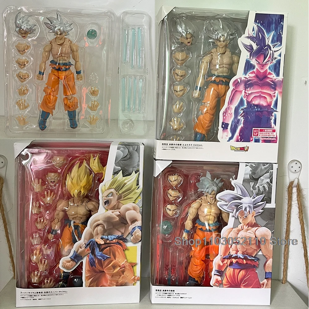 Dragon Ball Z Son Gokul figura de acción SHFiguarts Anime daño de la guerra Super Saiyan colección modelo regalos de cumpleaños