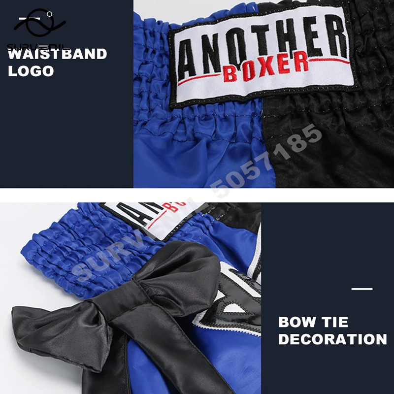 Pantalones cortos Muay Thai con lazo de satén, pantalones cortos de lucha para Kickboxing, pantalones cortos de entrenamiento para jaula de boxeo, ropa de combate para mujeres y niños, ropa de artes marciales MMA