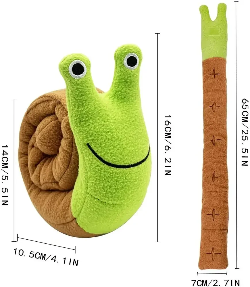 Juguetes chirriantes para perros, juguetes de caracoles de peluche para olfatear mascotas, rompecabezas molares de comida tibetana, juguetes interactivos para perros y gatos, rompecabezas para perros, alimentador de juguetes al por mayor