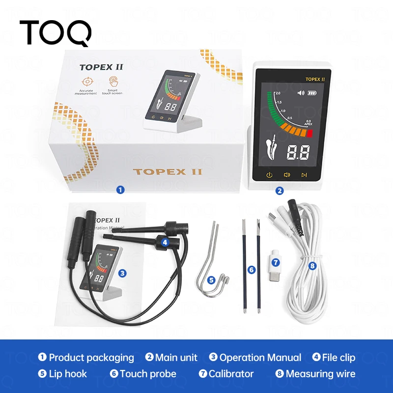 Motor Endodóntico Mini TOQ Dental con Localizador de Ápex, Medidor Preciso de la Longitud del Conducto Radicular, Instrumento para Tratamiento Endodóntico y Periodontal