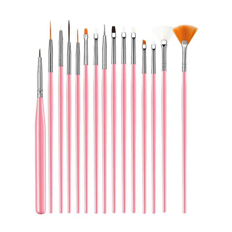 Juego de 15 Pinceles para Pintar Muñecas Blyth, Aptos para Muñecas SD BJD de 1/3, 1/4 y 1/6, Accesorios para Maquillaje Facial DIY, Negro, Blanco y Rosa