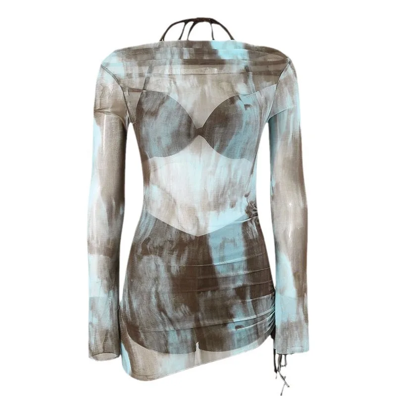 Traje de baño Bikini dividido para mujer Conjunto de tres piezas Reunión sexy, que cubre el vientre muestra el peso, remojo en vacaciones de aguas termales