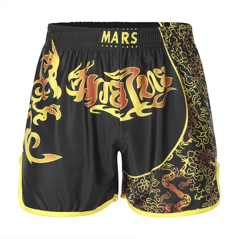 Boxers para hombre de Muay Thai Shorts deportivos MMA pantalones cortos de entrenamiento de lucha