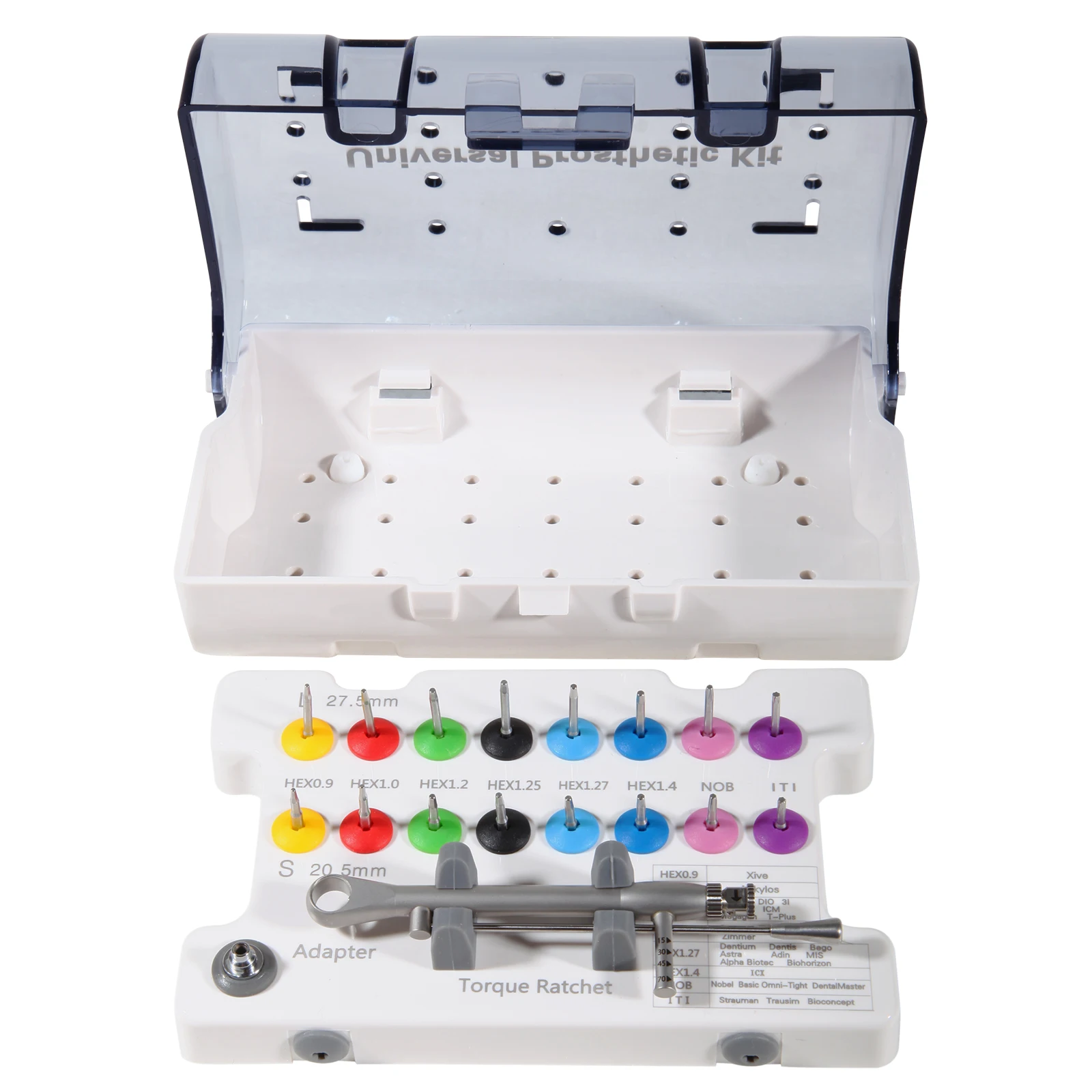 Kit Protésico Universal para Implantes Dentales, Llave de Torque, Destornilladores, Herramientas para Extracción de Implantes Dentales