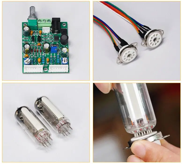 Tubo de ojo de gato 6E2, indicador fluorescente de ritmo musical de doble canal, placa de controlador, amplificador de Radio, reequipamiento, modo de recogida DIY, 12V, 1A