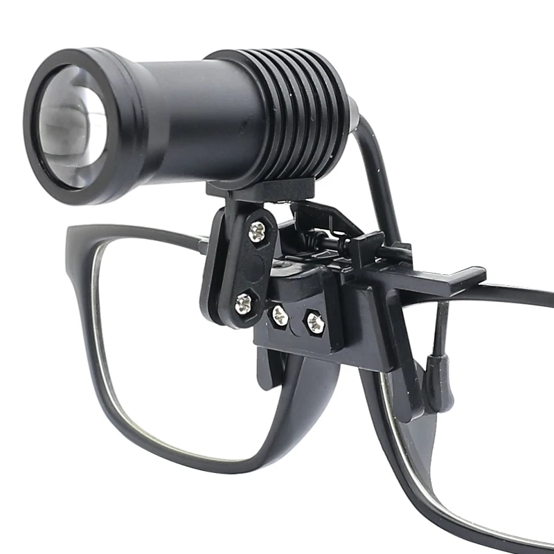 Clip de montaje Dental para gafas, lupa Binocular médica, lupa LED para dentista, lámpara de cabeza
