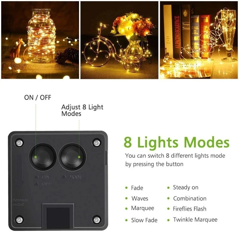 42M400Leds luz LED Solar lámpara de adorno para exteriores jardín guirnalda de luces de hadas Solar impermeable decoración de jardín de Navidad al aire libre