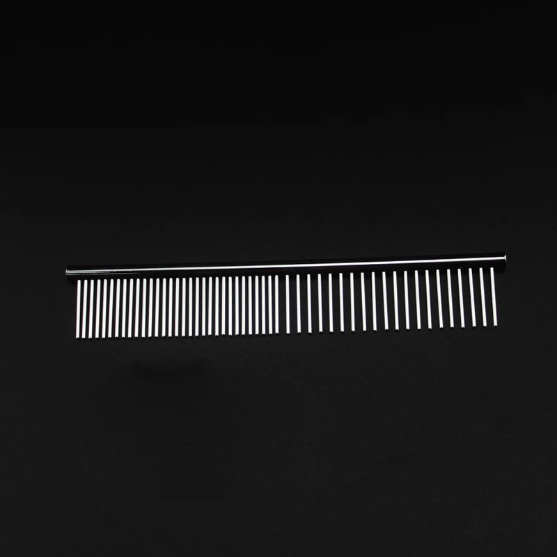Peine de acero inoxidable para perros, cepillo de depilación de pelo largo y grueso, 16/19cm, peines desechables para el cuidado de mascotas, perros y gatos