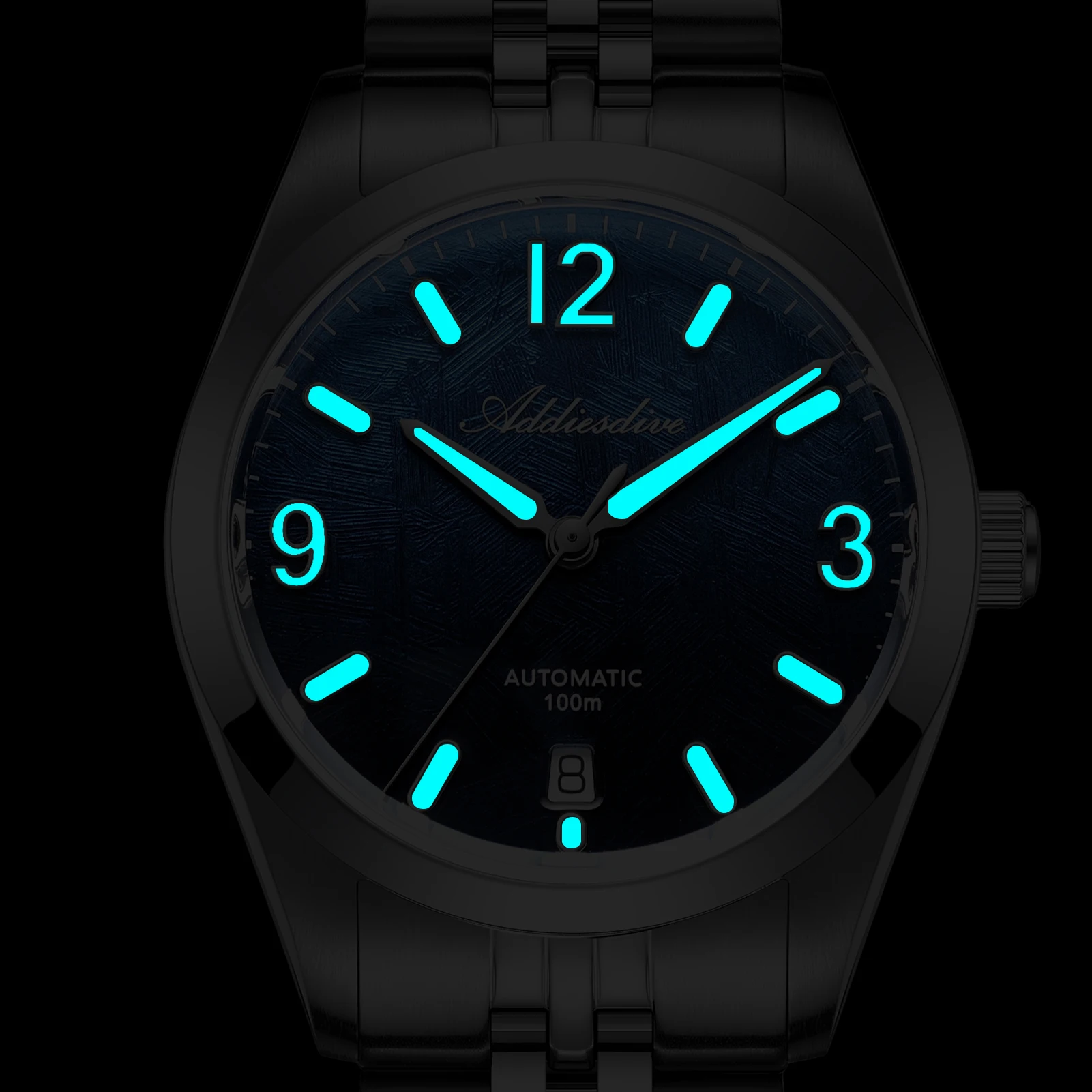 ADDIESDIVE-Reloj mecánico automático de lujo para hombre, cristal de zafiro, resistente al agua hasta 100M, acero inoxidable, deportivo, AD2547