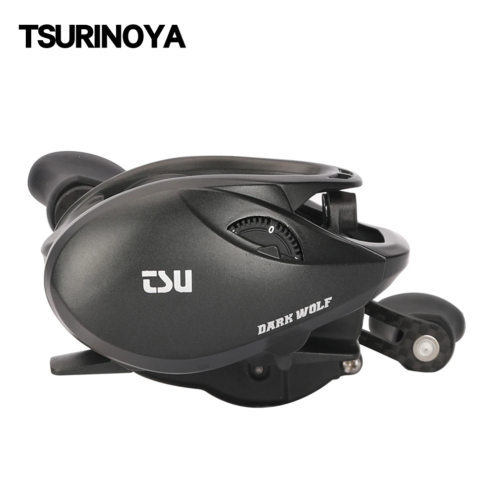 TSURINOYA-carrete de pesca ultraligero, 135g, 6,1g, finura, Baitcasting, Dark Wolf 50S, 7,1: 1, 4kg