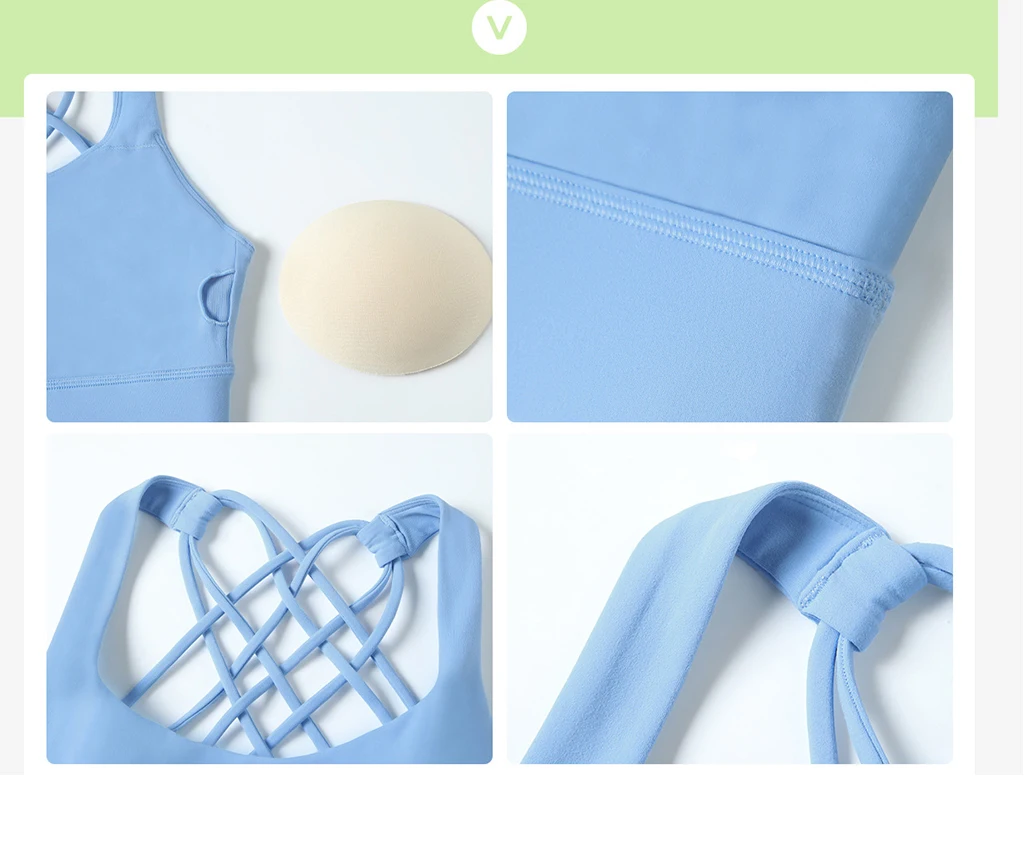 Nuevo Sujetador deportivo para Fitness para mujer, Push Up, espalda cruzada, a prueba de golpes, para correr, entrenamiento de gimnasia, entrenamiento, ropa interior de Yoga, Tops cortos